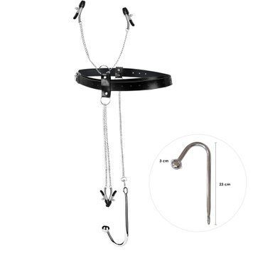 Бондажный набор с металлическим анальным крюком №2 Art of Sex Blanca Bondage set with anal hook №2 SO9792 фото