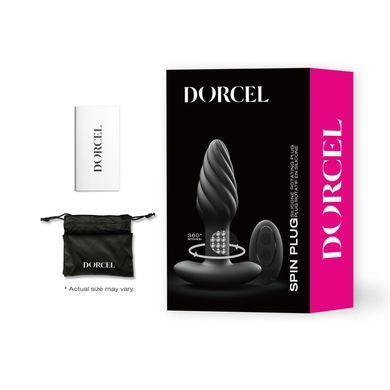 Анальная пробка с вибрацией и жемчужным массажем Dorcel Spin Plug, макс. диам. 3,8 см, пульт ДУ SO9019 фото