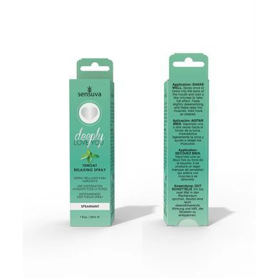 Спрей для минета Sensuva Deeply Love You Spearmint (29 мл), для глубокого минета SO7832 фото