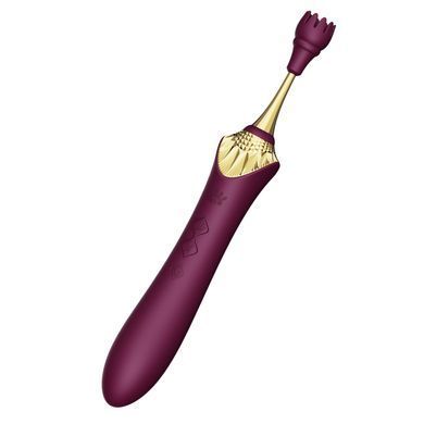 Мультифункциональный вибратор Zalo &mdash; Bess 2 Velvet Purple, 4 насадки, подогрев SO8237 фото