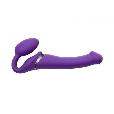 Безремневой страпон с вибрацией Strap-On-Me Vibrating Violet M диаметр 3,8 см, пульт ДУ, регулируемый SO3825 фото