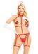 Портупея с чокером и гартеры Leg Avenue 2PC Vegan Leather Nurse Harness Teddy and Headband Red M SX1717 фото 5