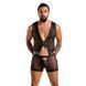 Комплект мужского белья на шнуровке Passion 053 SET WILLIAM S/M Black, жилет, боксеры SO7628 фото 3