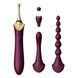 Мультифункциональный вибратор Zalo &mdash; Bess 2 Velvet Purple, 4 насадки, подогрев SO8237 фото 1