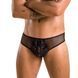 Чоловічі труси зі шнурівкою Passion 035 SLIP RICHARD XXL/XXXL Black, екошкіра, сітка SO7578 фото 1
