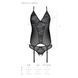 Корсет із пажами, трусики з ажурним декором та відкритим кроком Passion URSULA CORSET L/XL, black SO5835 фото 6