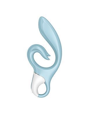 Вибратор-кролик Satisfyer Love Me Blue, гибкий, отросток с тройным кончиком SO7779 фото