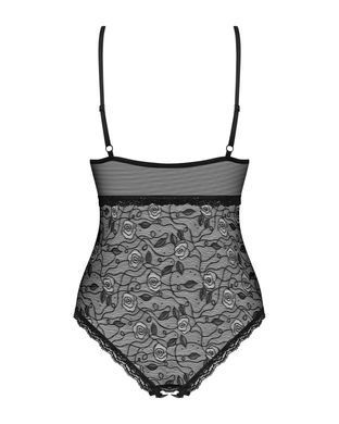 Кружевное боди с доступом Obsessive 818-TED-1 teddy XS/S, черное SO9020 фото