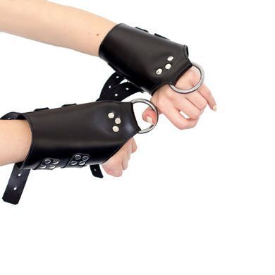 Манжеты для подвеса за руки Art of Sex &ndash; Kinky Hand Cuffs For Suspension, черные, натуральная кожа SO5183 фото