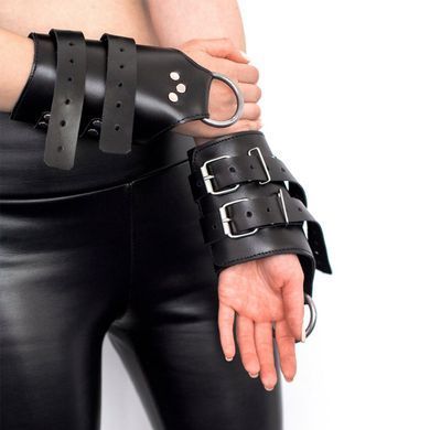 Манжеты для подвеса за руки Art of Sex &ndash; Kinky Hand Cuffs For Suspension, черные, натуральная кожа SO5183 фото