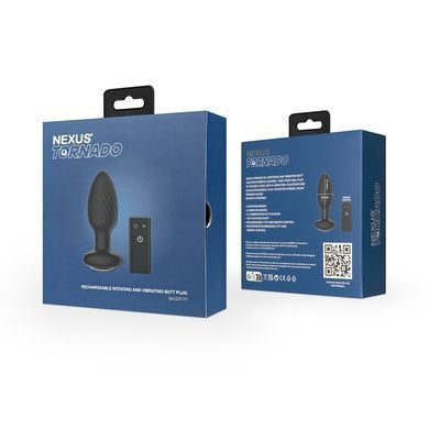 Анальная пробка Nexus TORNADO Medium, ротация+вибрация, пульт ДУ SO9859 фото