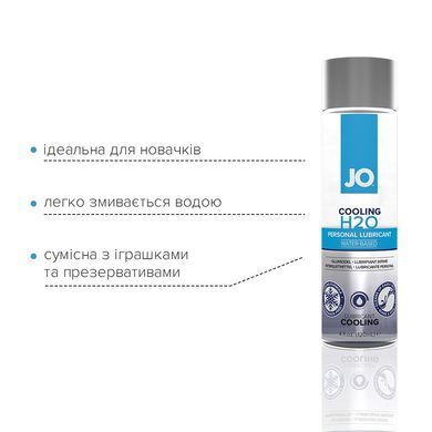 Охлаждающая смазка на водной основе JO H2O COOLING (120 мл) с ментолом, растительный глицерин SO1693 фото