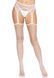 Чулки-сетка Leg Avenue Net stockings with garter belt One size White, пояс, подвязки SO8578 фото 3