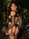 Бодістокінг Leg Avenue Fishnet Garter Harness and Teddy One Size Black SX2771 фото 6