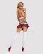 Еротичний костюм школярки з мініспідницею Obsessive Schooly 5pcs costume S/M, біло-червоний SO7304 фото 4