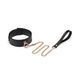 Ошейник с поводком Liebe Seele Black Organosilicon Collar with Leash, экокожа SO9484 фото 1