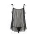 Сорочка прозрачная беби долл Passion MELANIA CHEMISE S/M, black, трусики, на тонких бретелях EL16305 фото 4