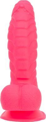 Ребристый фаллоимитатор на присоске ADDICTION &mdash; Tom 7&Prime; Dildo With Balls &mdash; Pink, вибропуля в подарок SO5585 фото