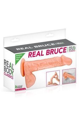 Фаллоимитатор на присоске Real Body &mdash; Real Bruce Flesh, TPE, диаметр 4,2 см SO1895 фото