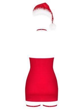Сорочка Obsessive Kissmas chemise red S/M SX1156 фото