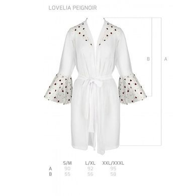 Воздушный пеньюар Passion LOVELIA PEIGNOIR L/XL, white SO4774 фото
