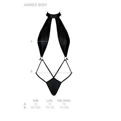 Боди-халтер из экокожи Passion JANNIES BODY XXL/XXXL black SO8444 фото
