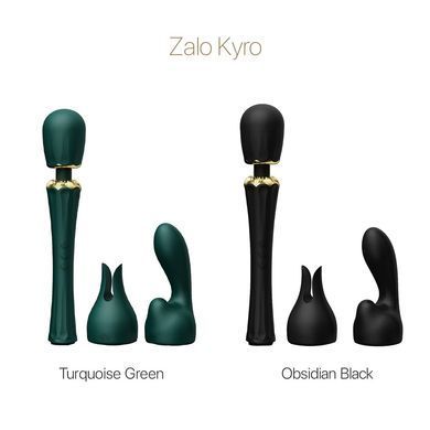Вибромассажер с насадками Zalo &mdash; Kyro Wand Obsidian Black SO6651 фото
