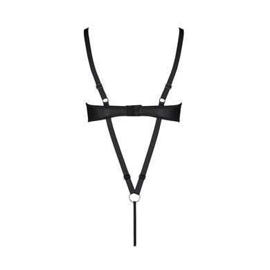 Боди из экокожи Passion CELINE BODY L/XL, black, с доступом, открытый SO6403 фото