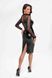 Платье Noir Handmade F310 Sublime, XXL, black, миди, мокрый эффект, верх &mdash; сетка, длинный рукав SX0301 фото 2