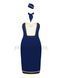 Еротичний костюм стюардеси Obsessive Stewardess uniform M/L, blue, сукня, пілотка, шарф, манжети SO7730 фото 5