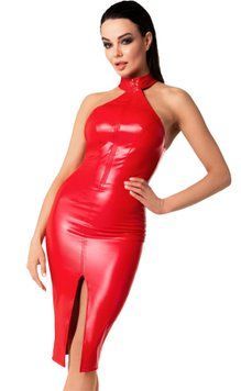 Сукня Noir Handmade F354 Red powerwetlook dress - L SX2104 фото