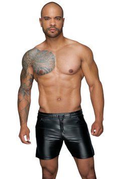 Чоловічі шорти з мокрим ефектом Noir Handmade H061 Powerwetlook shorts, M SX0104 фото