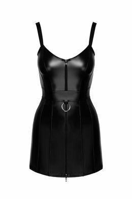 Платье Noir Handmade F320 Starlet, M, под латекс, мини, молния по всей длине, кольцо на поясе SX0352 фото