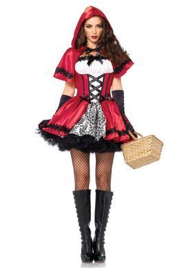 Еротичний костюм Червоної шапочки Leg Avenue Gothic Red Riding Hood M, сукня, накидка SO9123 фото