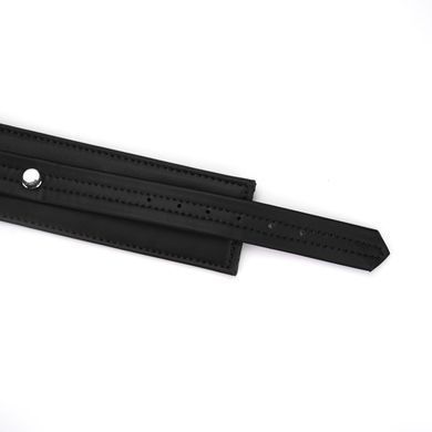 Поножі Liebe Seele Black Organosilicon Anklecuffs, екошкіра SO9486 фото
