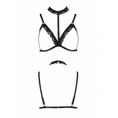 Бюстгальтер-стрепи з чокером Passion Exclusive SHELLY BRA S/M, black PS27902 фото