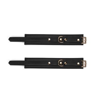 Поножі Liebe Seele Black Organosilicon Anklecuffs, екошкіра SO9486 фото