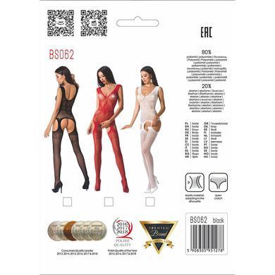 Сетчатый бодистокинг Passion BS062 One Size, Red, комбинезон, имитация чулок, открытый доступ PBS062R фото
