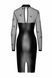 Платье Noir Handmade F310 Sublime, 3XL, black, миди, мокрый эффект, верх &mdash; сетка, длинный рукав SX0302 фото 5
