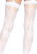 Панчохи-сітка зі швом ззаду Leg Avenue Butterfly back seam thigh highs One size White SO8580 фото 4