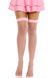 Панчохи-сітка зі швом ззаду Leg Avenue Bow back seam thigh highs One size Pink, атласний бант SX2773 фото 2