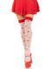 Чулки Leg Avenue Polka Dot Mushroom Thigh Highs, One Size, бело-красные, на резинке, рисунок &mdash; грибы SX1044 фото 3