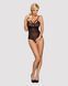 Мереживне боді з доступом Obsessive 818-TED-1 teddy 2XL/3XL, чорне SO9022 фото 3