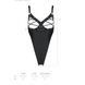 Боди из экокожи Passion CELINE BODY S/M, black, с доступом, открытый SO6404 фото 7