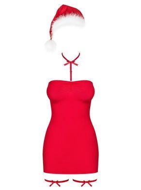 Сорочка Obsessive Kissmas chemise red 2XL/3XL SX1158 фото