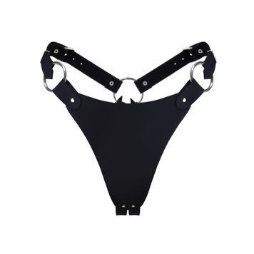Трусики из натуральной кожи Feral Feelings - String Bikini Black SO9423 фото