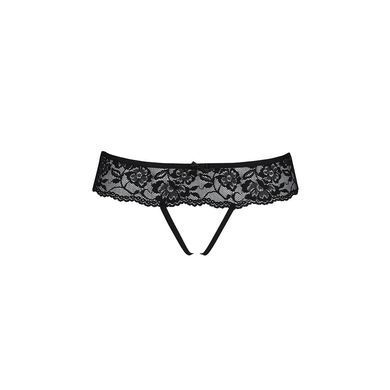 Кружевные стринги с доступом Passion SENIA THONG L/XL, black SO5379 фото