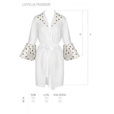 Воздушный пеньюар Passion LOVELIA PEIGNOIR XXL/XXXL, white SO4776 фото