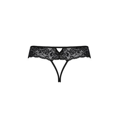 Кружевные стринги с доступом Passion SENIA THONG L/XL, black SO5379 фото
