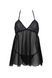 Пеньюар Passion KERRIA CHEMISE black, S/M, кружевной верх, трусики в комплекте SX0489 фото 3